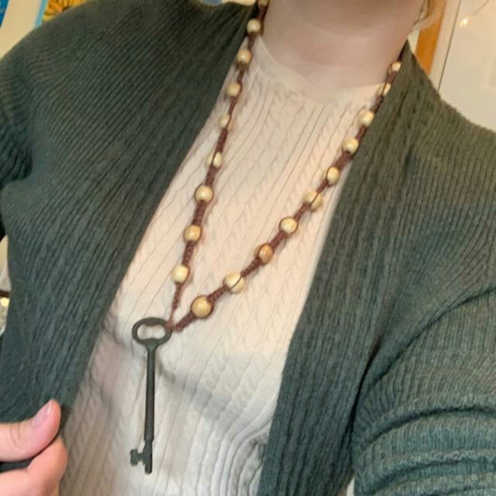Natural hemp necklace 2pk